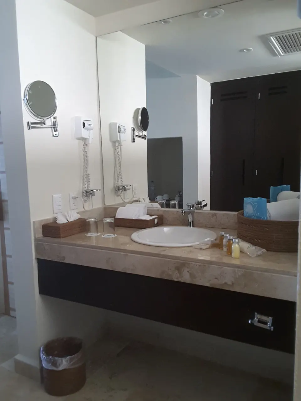Bathroom vanity and sink in a Junior Suite Ocean Front at Akumal Bay Beach & Wellness Resort