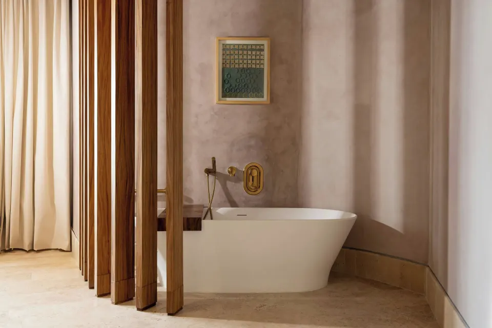 Freestanding tub in the Presidential Suite at Almare, a Luxury Collection Resort, Isla Mujeres.