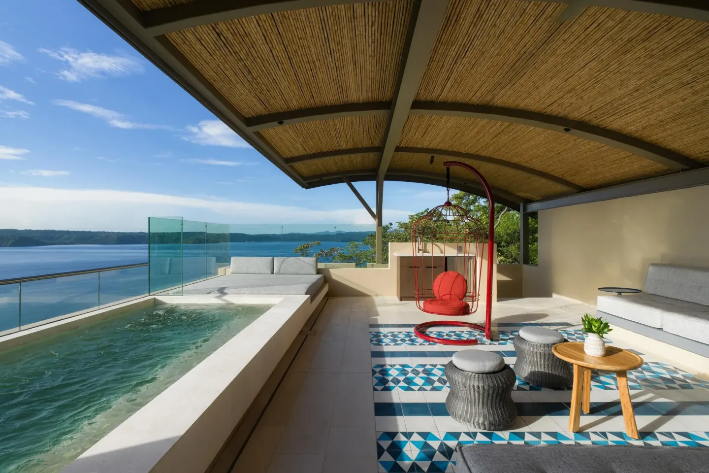 Private terrace plunge pool at the 3 Bedroom Penthouse, Andaz Peninsula Papagayo Resort, Costa Rica.