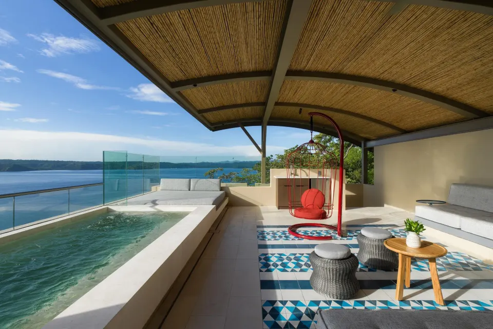 Private terrace plunge pool at the 3 Bedroom Penthouse, Andaz Peninsula Papagayo Resort, Costa Rica.