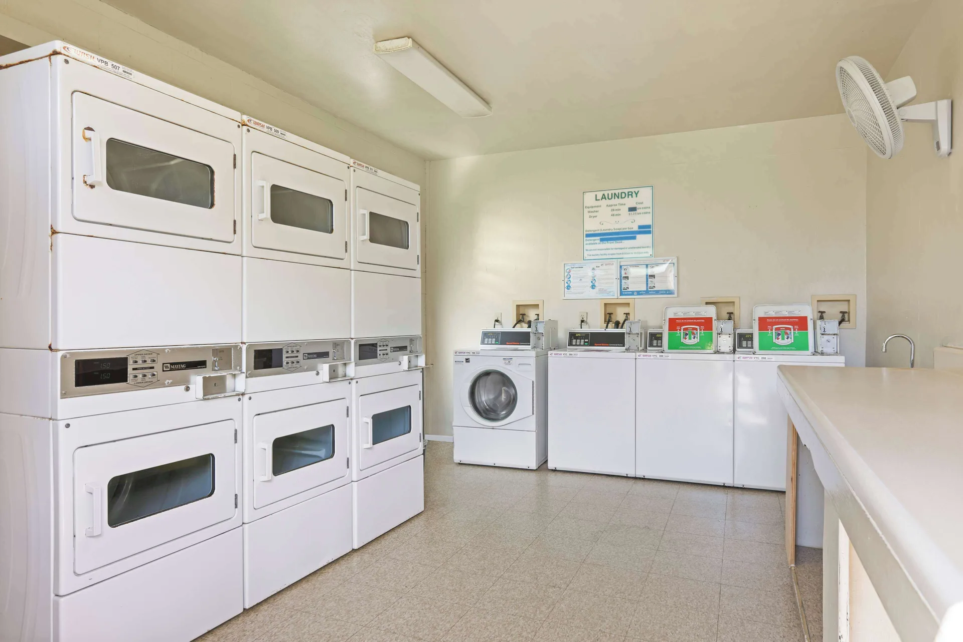 Guest laundry room with washers and dryers at Aston Islander on the Beach.