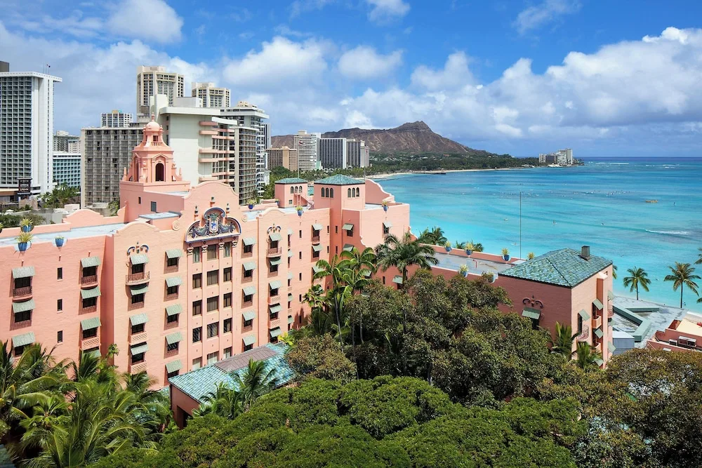 The Royal Hawaiian Waikiki historic pink beachfront resort with classic luxury and ocean views