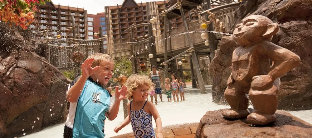 Childrens Splash Area With Carved Figure Aulani A Disney Resort Spa