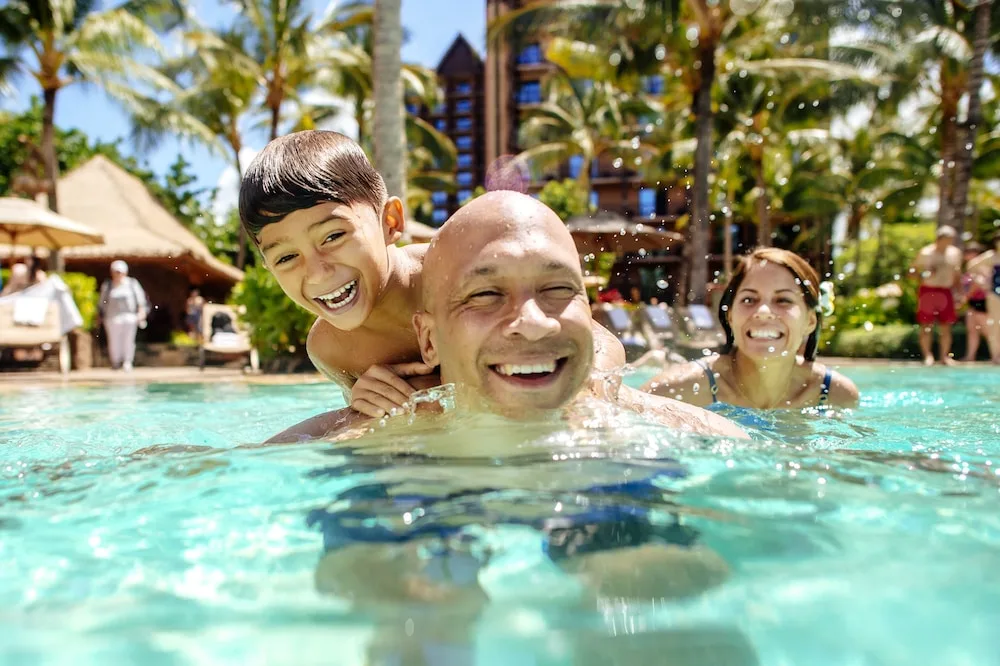 Family Swimming In Resort Pool Aulani A Disney Resort Spa