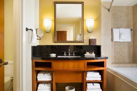 Guest Bathroom Vanity Tub Shower Aulani A Disney Resort Spa
