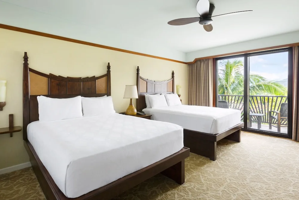 Guest Room Two Beds Sliding Balcony Doors Aulani A Disney Resort Spa