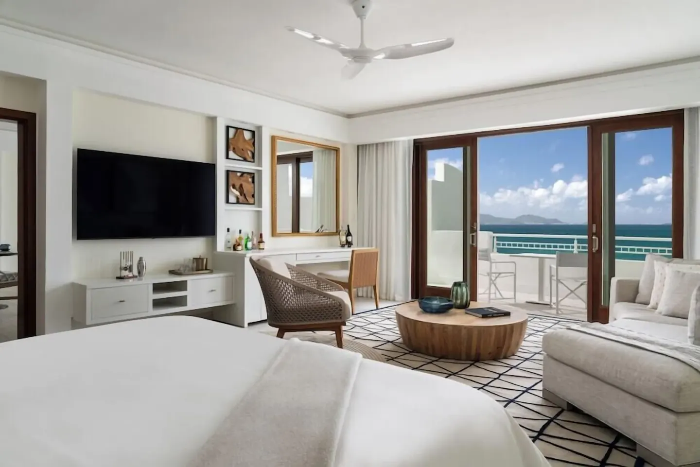 Beachfront One Bedroom Suite with ocean balcony at Aurora Anguilla Resort & Golf Club.