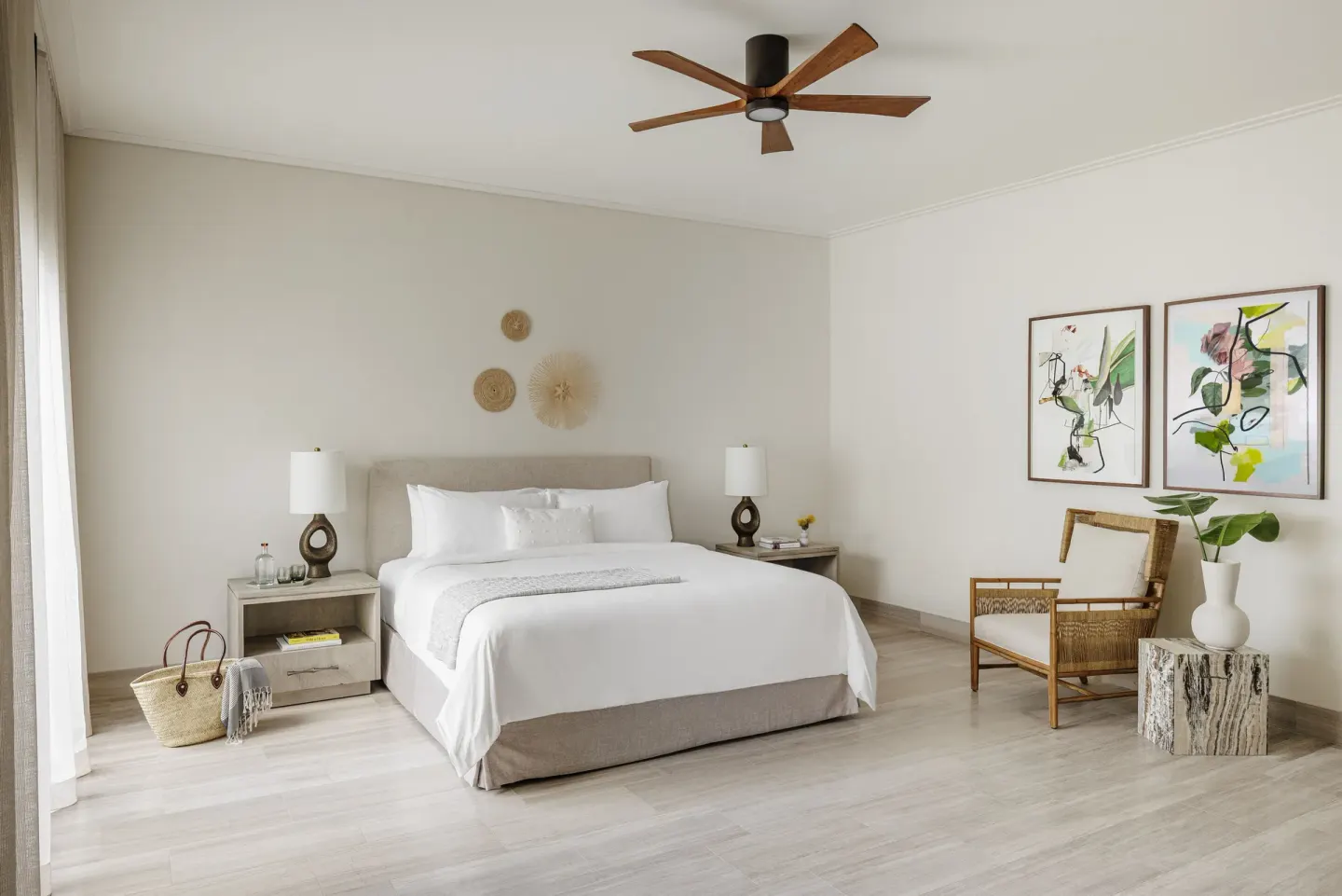 King bedroom in the Five Bedroom Estate Home at Aurora Anguilla Resort & Golf Club.