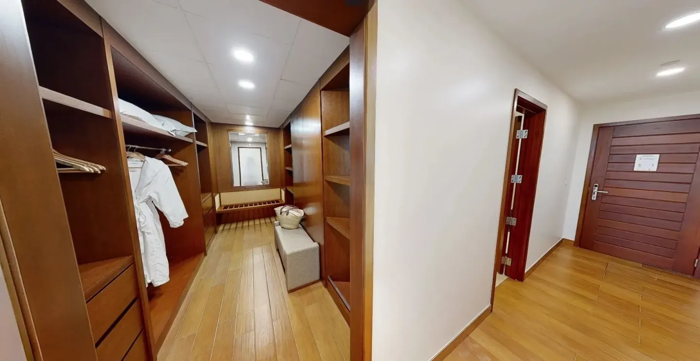 Island View Deluxe Room walk-in closet at Aurora Anguilla Resort & Golf Club.