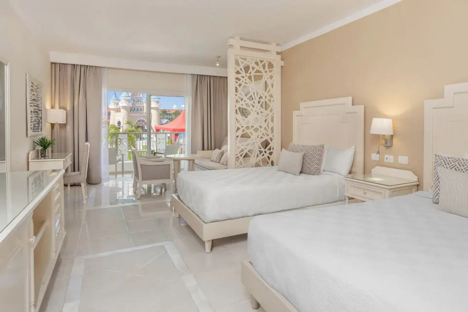 Junior Suite Castle View with two beds and balcony at Bahia Principe Explore Legend.