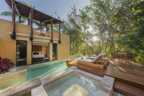 Wellbeing Sanctuary Pool Villa with private pool and deck at Banyan Tree Mayakoba.