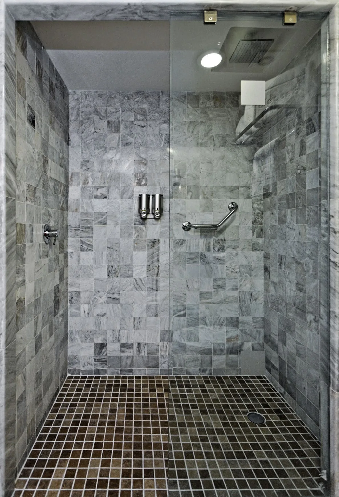 Premium Level Sea Front View Deluxe Suite walk-in shower at Barceló Huatulco.