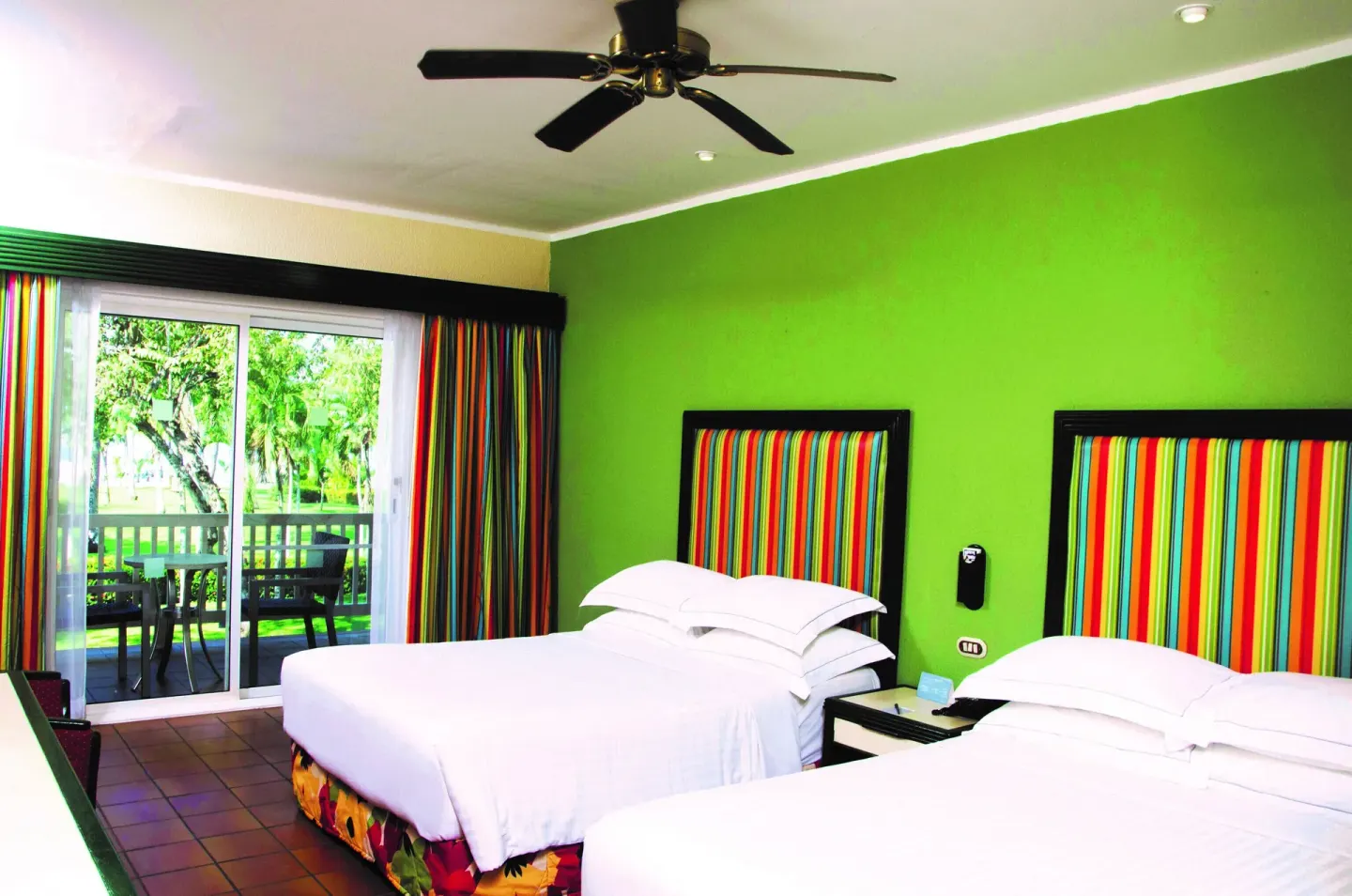 Superior Room with two beds and balcony doors at Barceló Tambor.