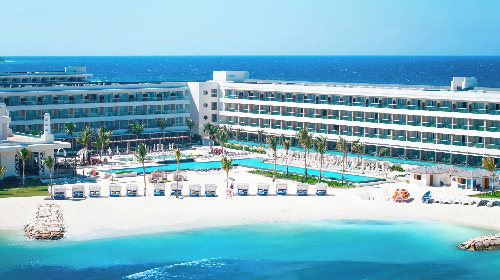 Princess Grand Jamaica Resort all-inclusive beachfront property with family amenities and modern Caribbean style