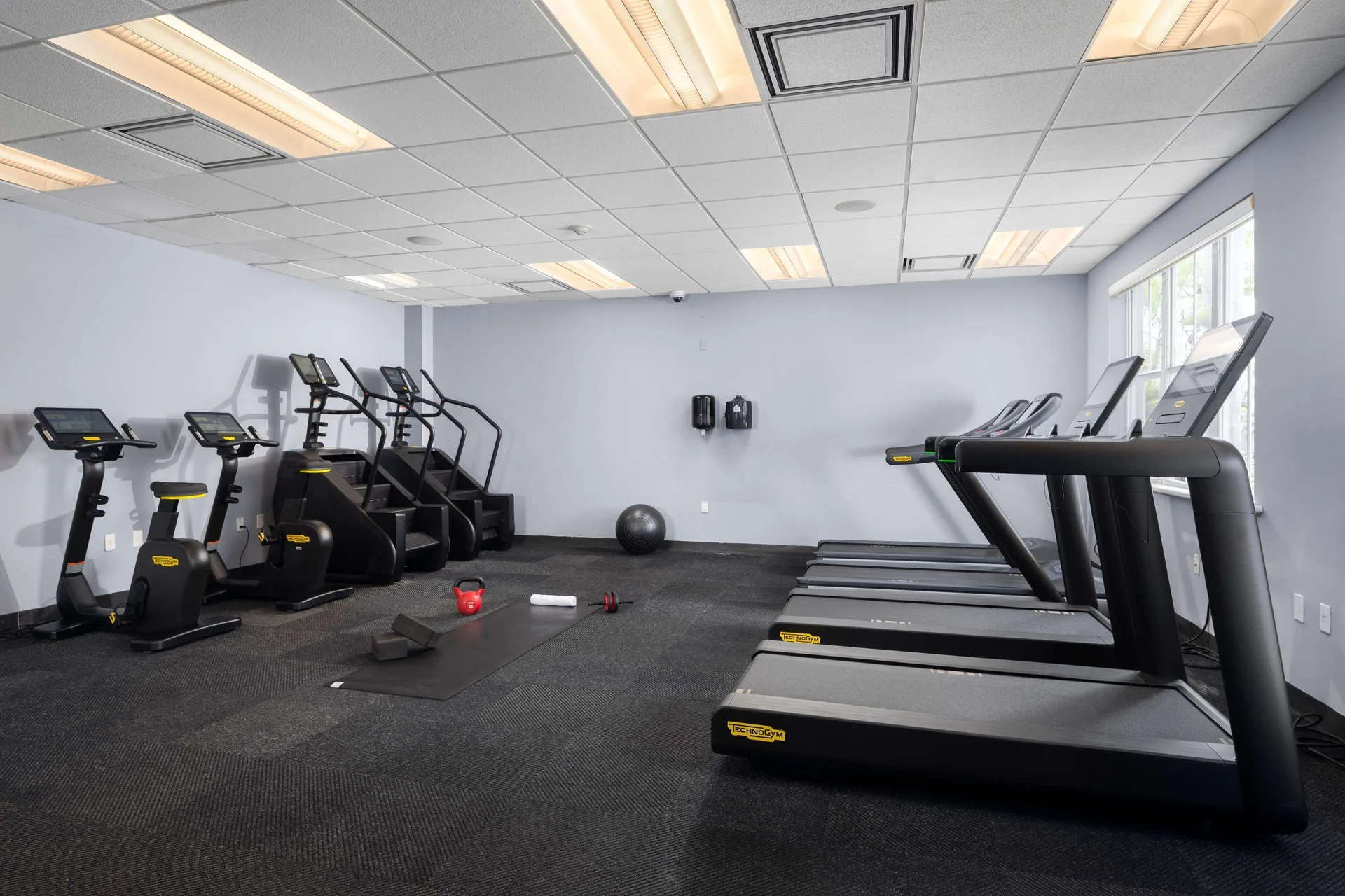 Fitness center with treadmills and exercise equipment at Beaches Turks & Caicos.