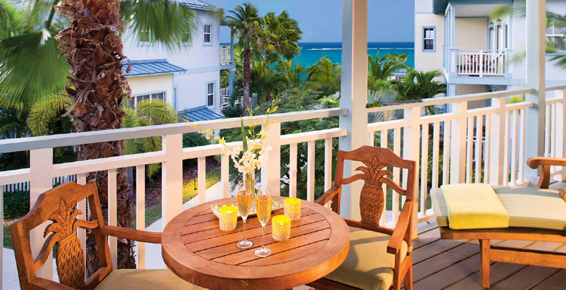 Key West Oceanview One Bedroom Concierge Suite balcony at Beaches Turks & Caicos.