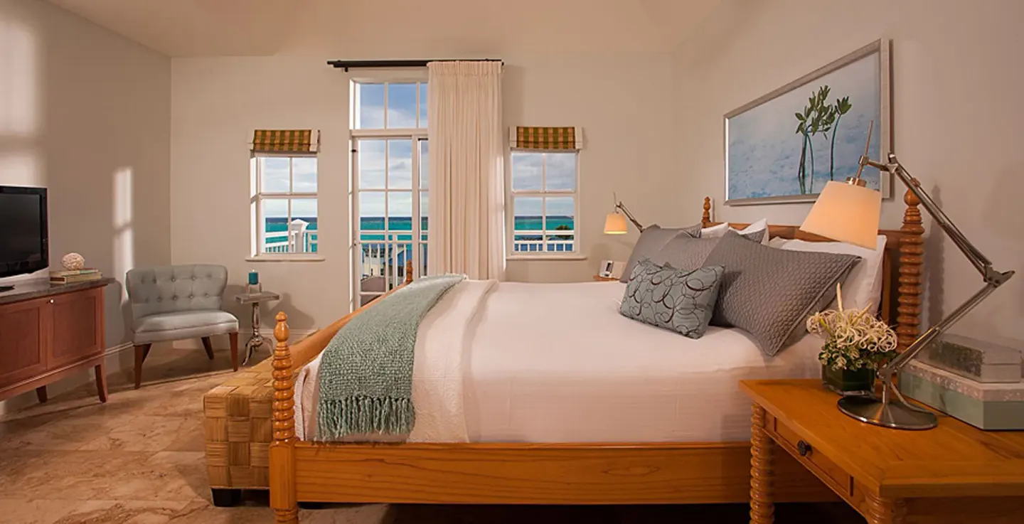 Key West Oceanview One Bedroom Concierge Suite king bed at Beaches Turks & Caicos.