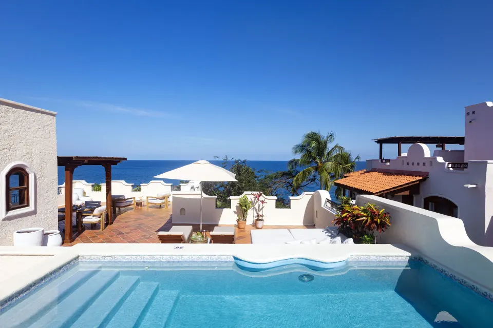 Private villa pool and terrace facing the ocean at Cap Maison Resort & Spa.