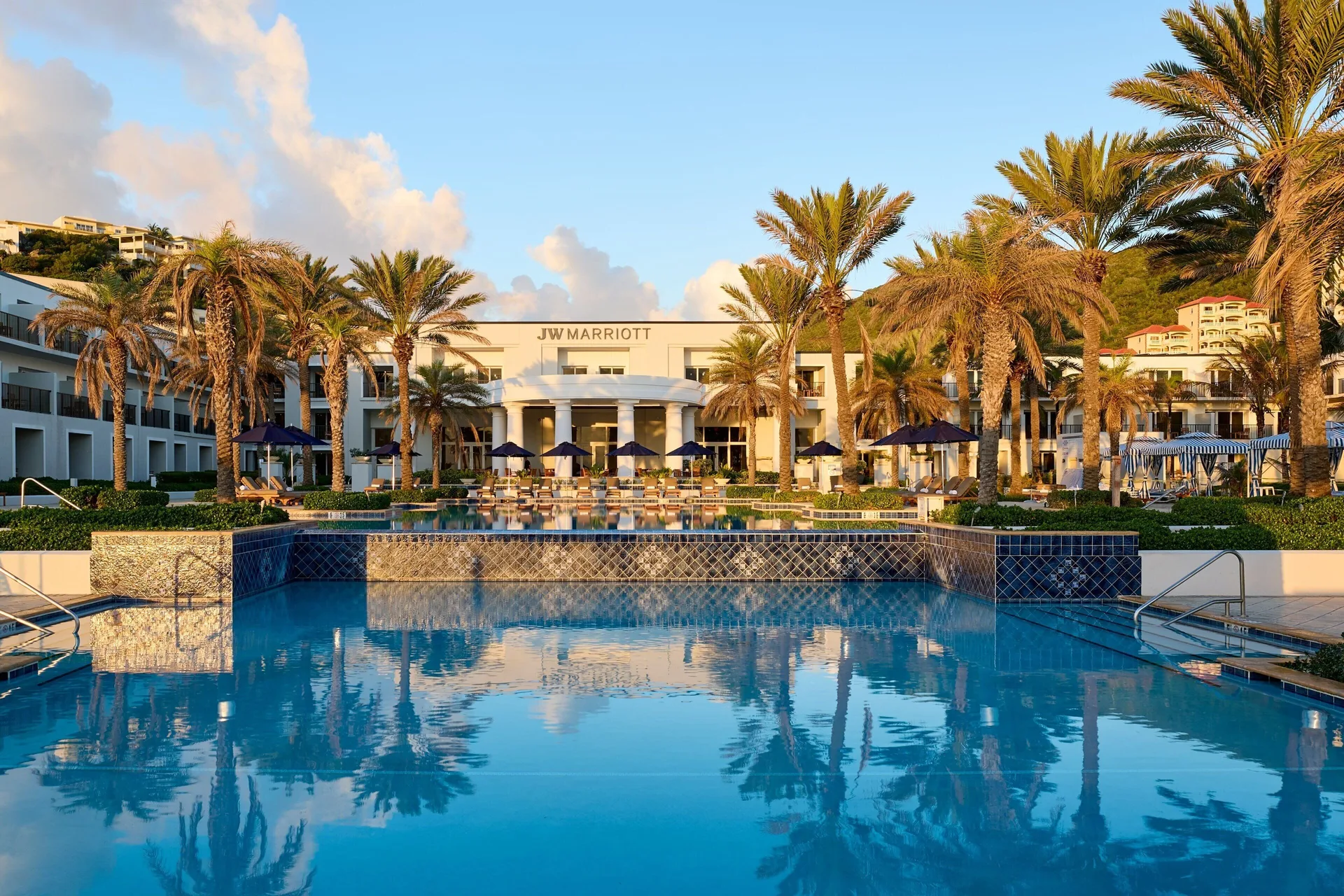 JW Marriott St Maarten Beach Resort and Spa luxury beachfront resort with modern rooms and pools