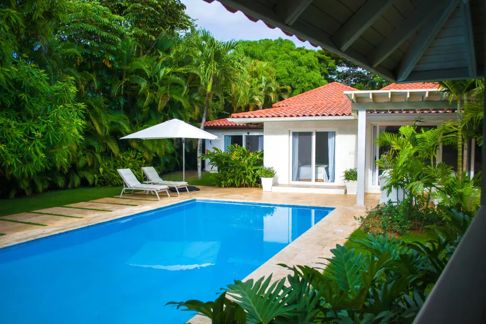 Four Bedroom Classic Villa pool terrace and garden at Casa de Campo Resort and Villas.