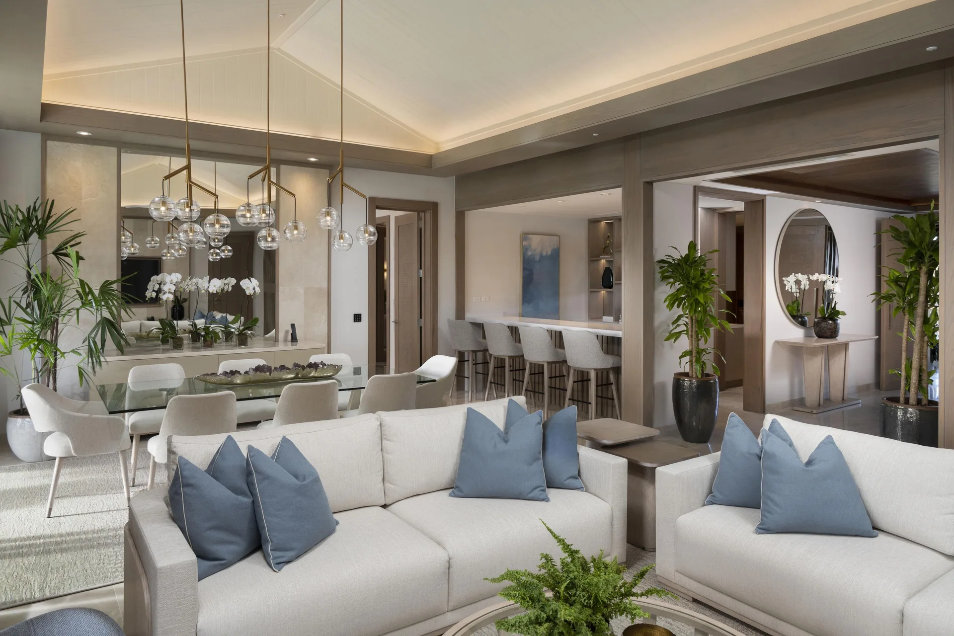Premier Presidential Suite living and dining area at Casa de Campo Resort and Villas.