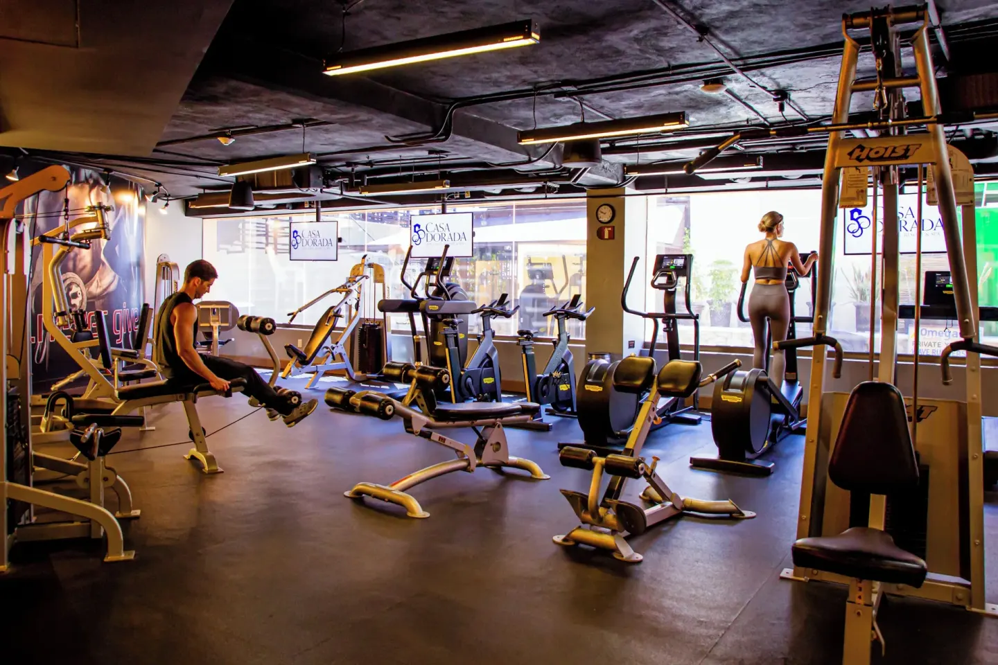 Fitness center with cardio and strength machines at Casa Dorada Los Cabos Resort & Spa.