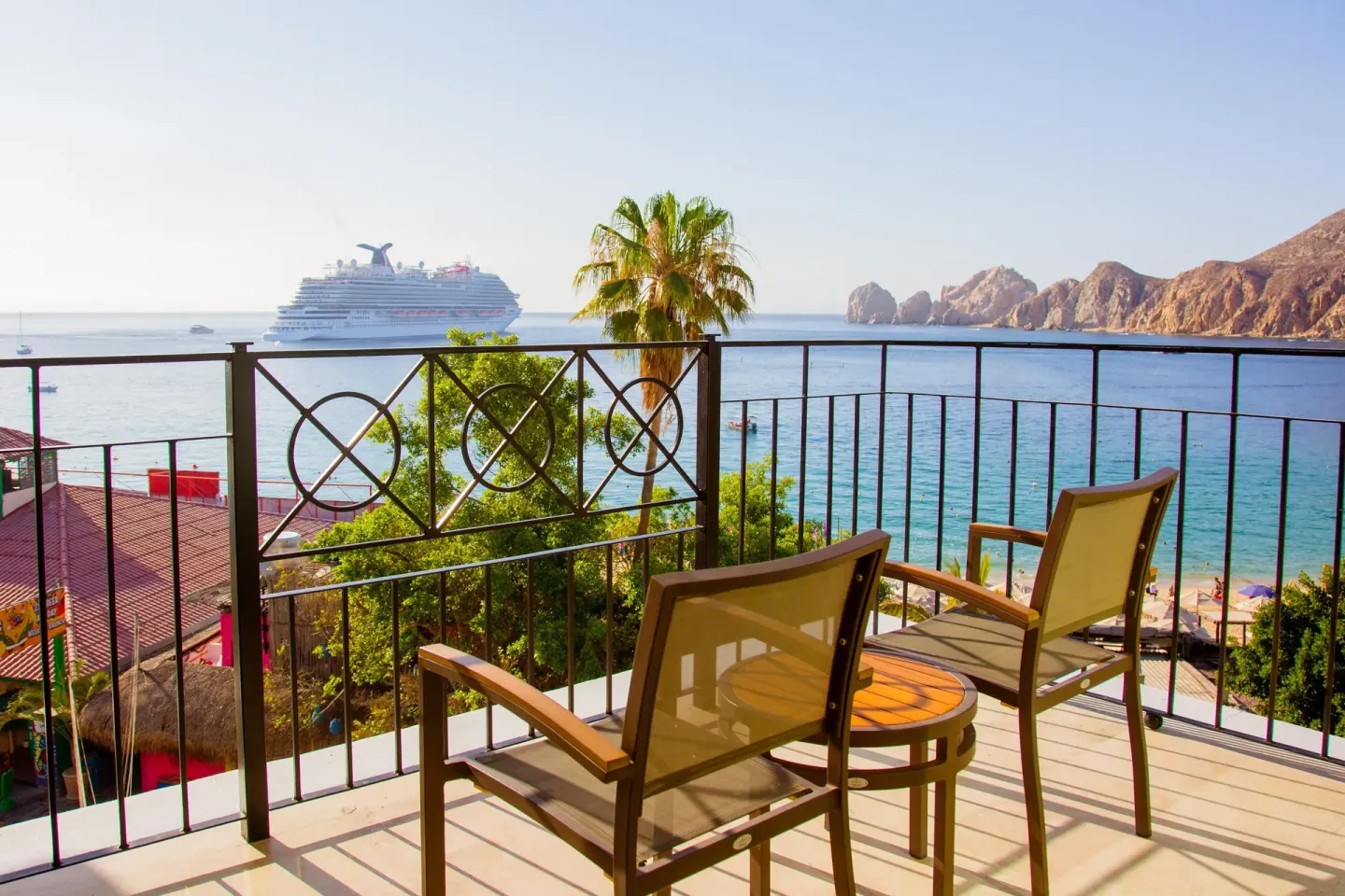 One Bedroom Plus balcony with ocean and rock views at Casa Dorada Los Cabos Resort & Spa.