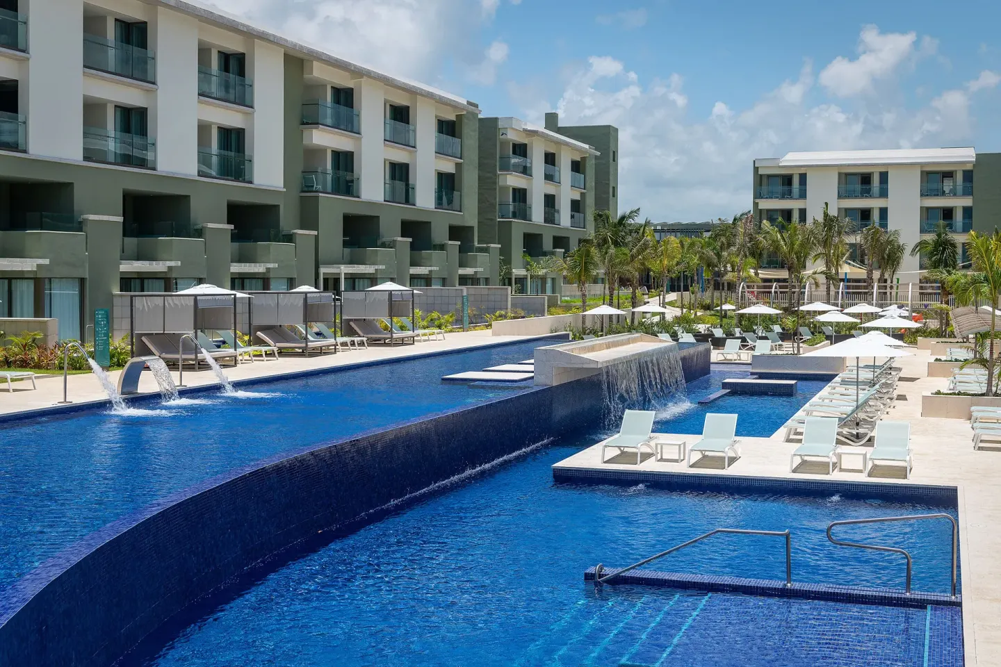 Large Resort Pool Waterfalls Catalonia Grand Costa Mujeres Spa