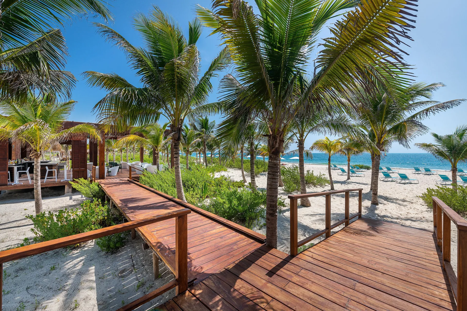 Wooden Beach Walkway Catalonia Grand Costa Mujeres Spa