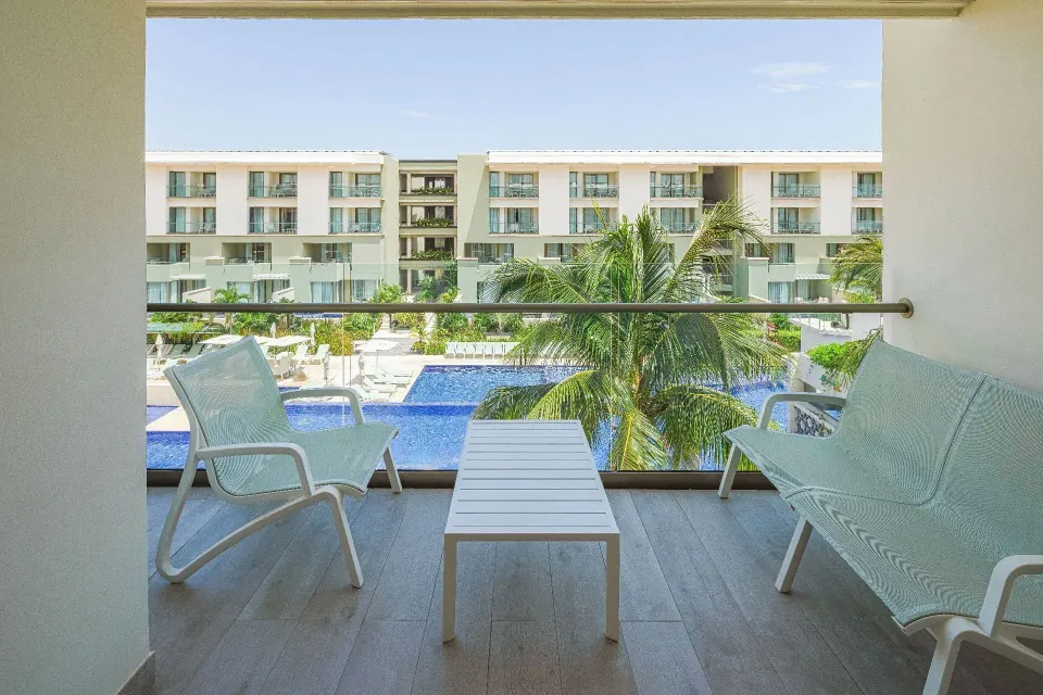 Family Suite Superior Balcony Seating Pool View Catalonia Grand Costa Mujeres Spa