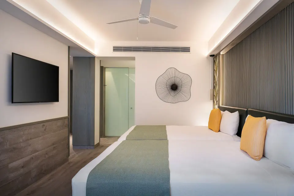 Family Suite Superior Two Beds Tv Ceiling Fan Catalonia Grand Costa Mujeres Spa
