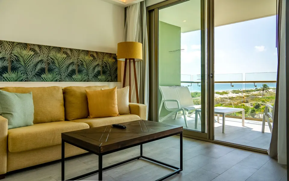 Superior Ocean View Sitting Area Balcony Catalonia Grand Costa Mujeres Spa