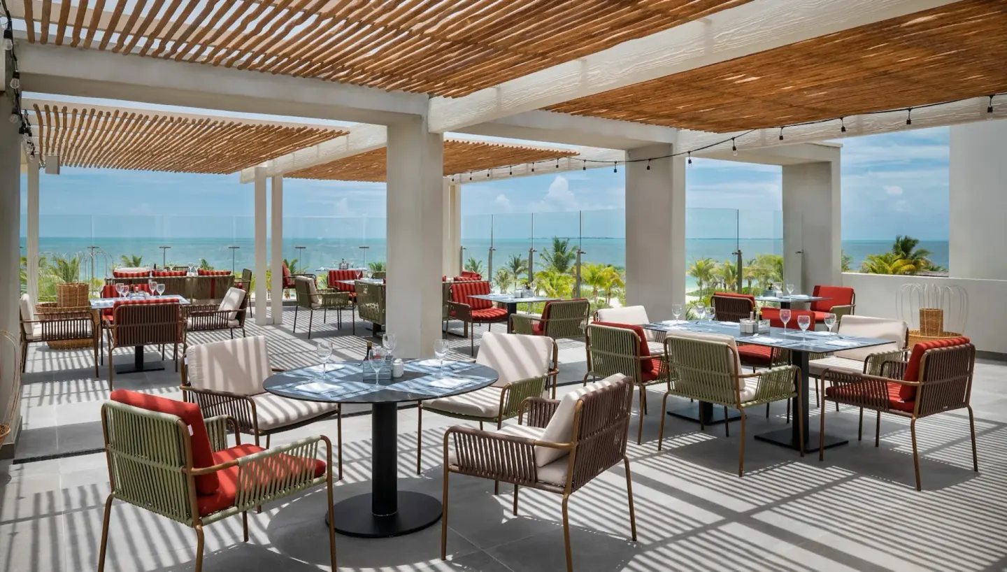 Catalonia Grand Costa Mujeres Spa Weddings Events Sea Blue Terrace Venue