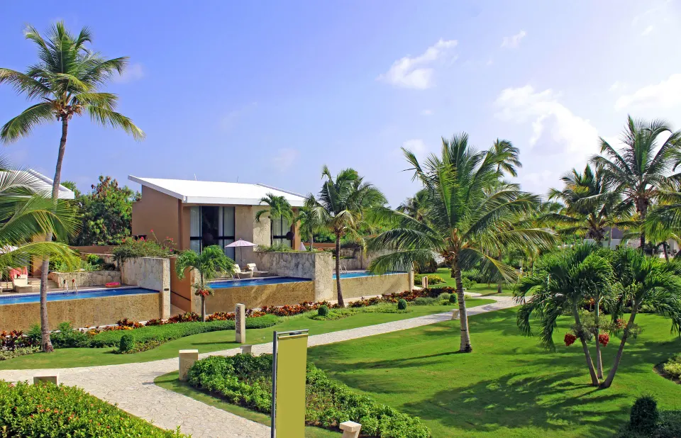 Garden and suite terrace view at Catalonia Royal Bavaro.