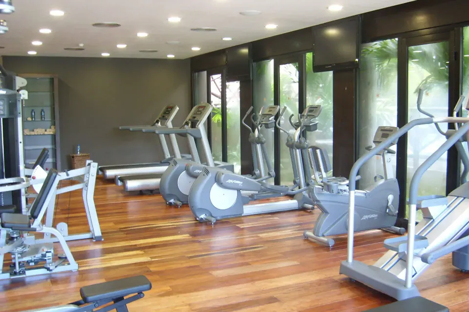 Cardio machines in the fitness center at Catalonia Yucatan Beach