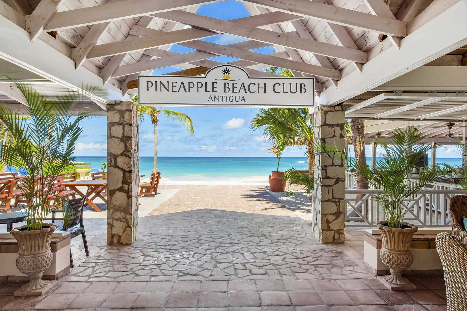 Pineapple Beach Club Antigua adults-only all-inclusive resort with lively beach atmosphere and pools