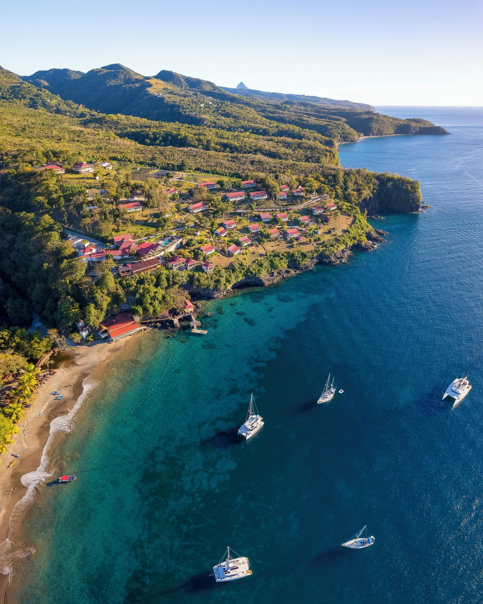 Ti Kaye Resort and Spa adults-only cliffside retreat in Saint Lucia with secluded beach access and romantic Caribbean setting.