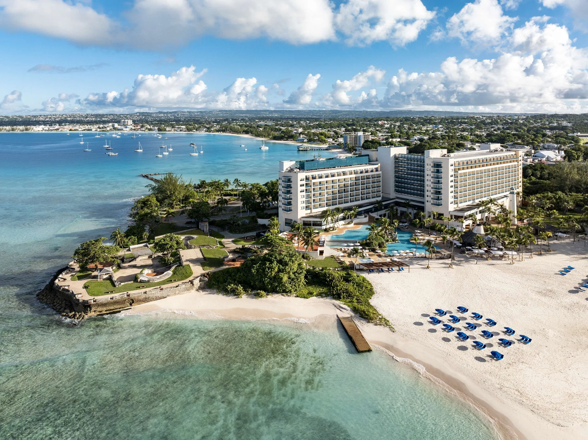 Hilton Barbados Resort beachfront hotel with ocean views and large resort amenities