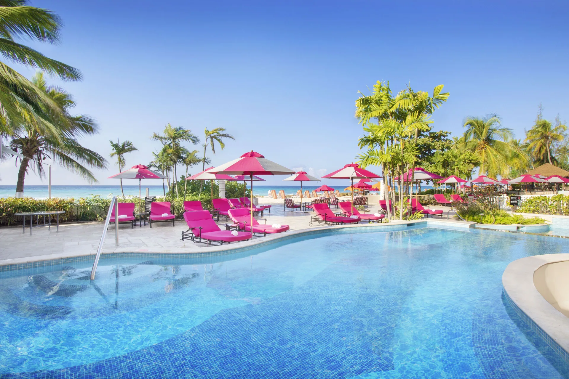 O2 Beach Club and Spa by Ocean Hotels contemporary all-inclusive resort on the South Coast of Barbados with modern pools and beachfront setting.