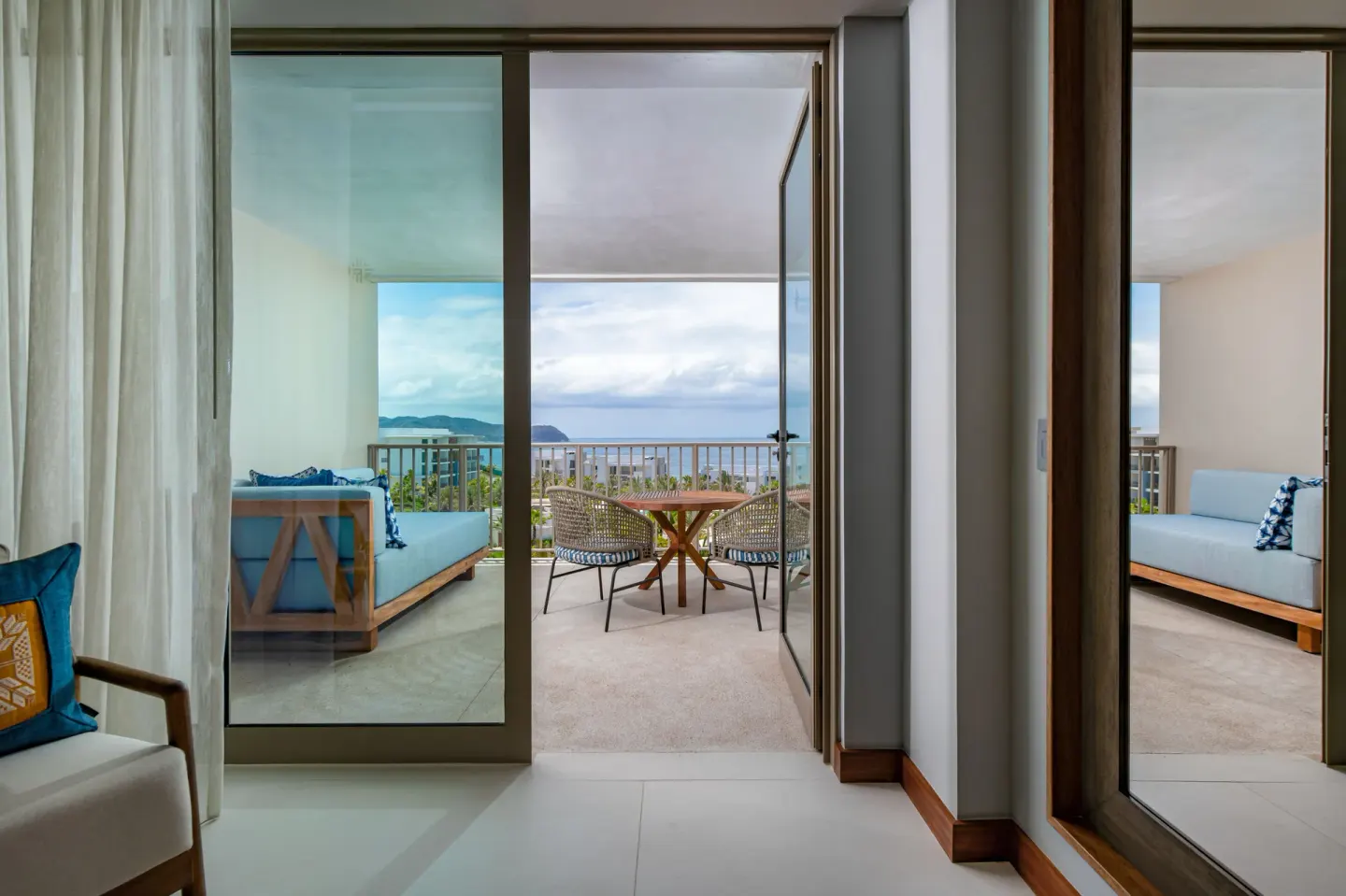 Accessible room balcony with ocean view at Conrad Punta de Mita.