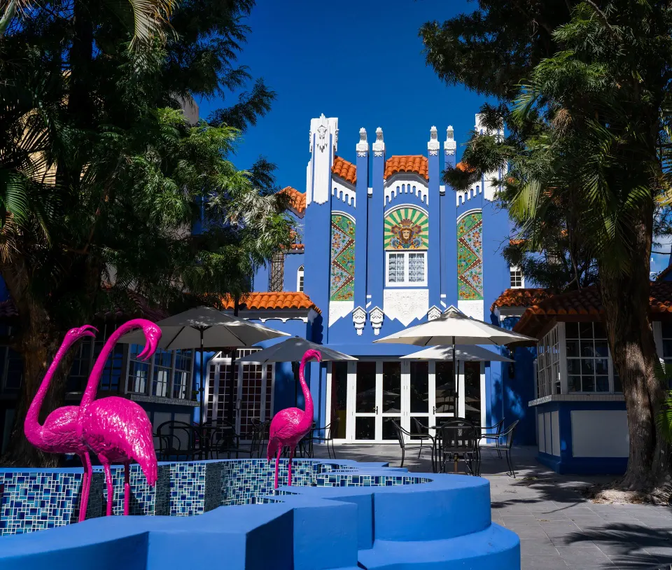 The Fox Hotel boutique-style hotel with colorful contemporary design and urban street frontage in Ponce, Puerto Rico.