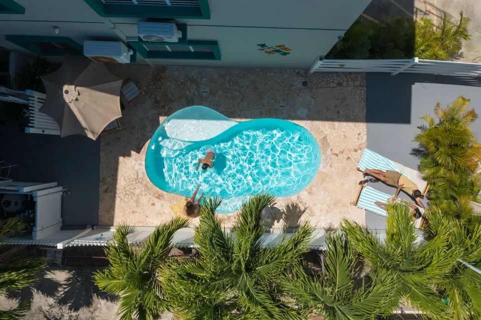 Turtle Bay Inn highly rated small inn with tropical pool and intimate courtyard in La Parguera, Puerto Rico.