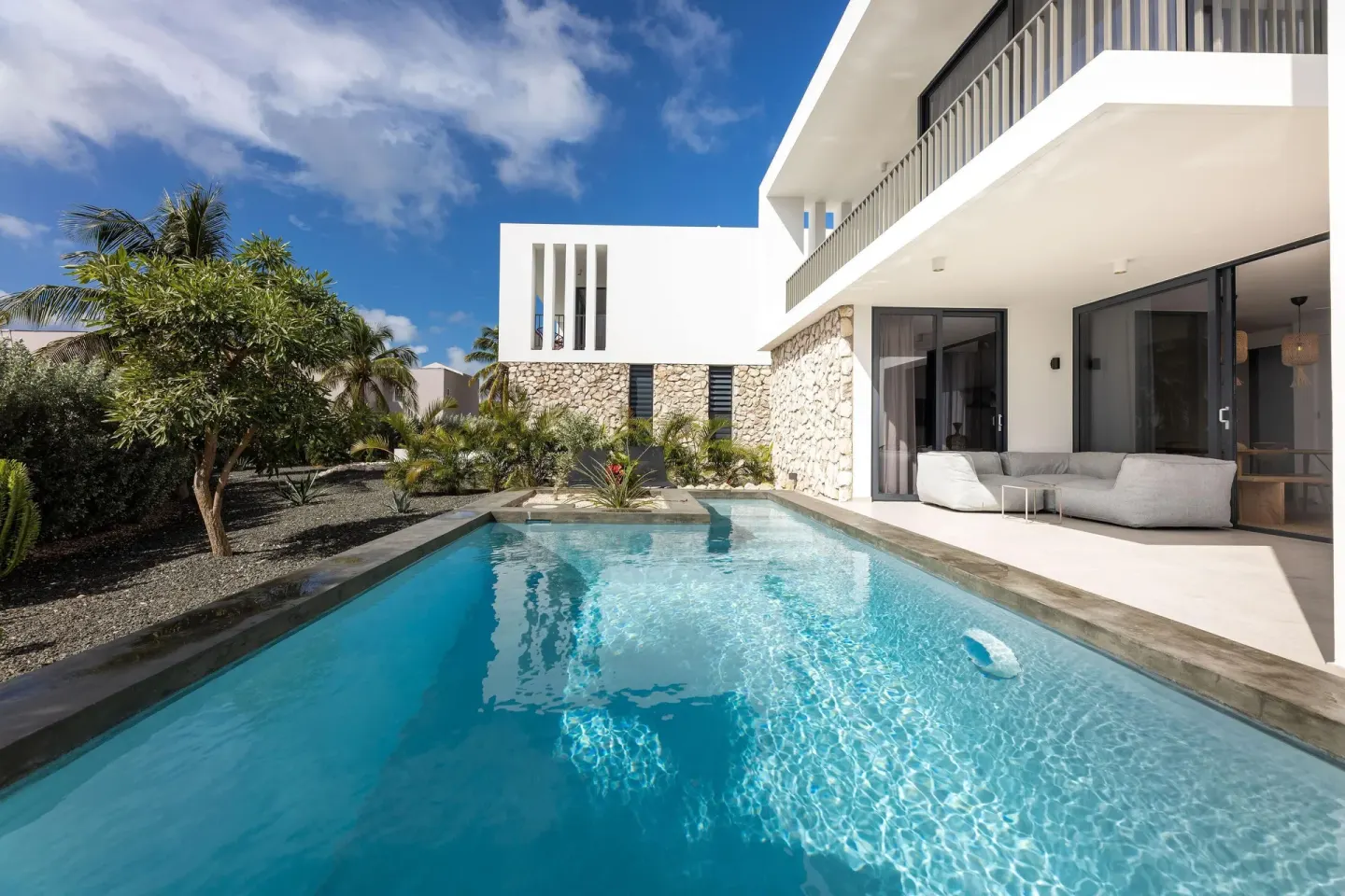 Premium Villa private pool beside a covered terrace at Coral Estate Luxury Resort.