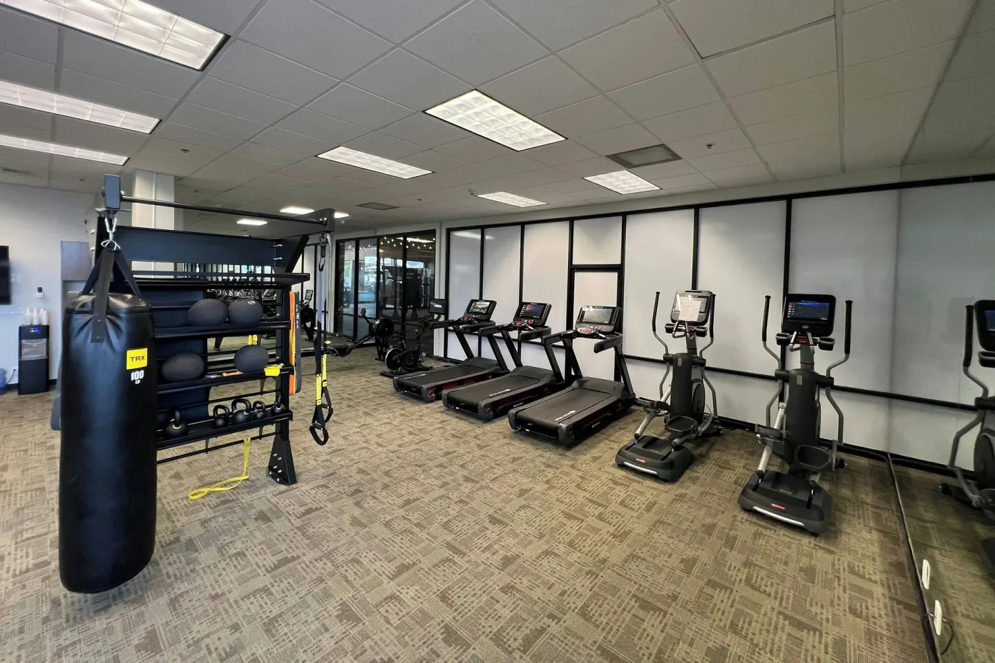 Fitness center cardio equipment at Courtyard King Kamehameha's Kona Beach Hotel.