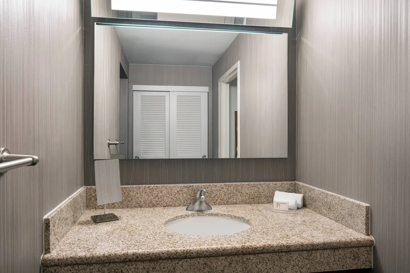 One-bedroom suite bathroom vanity at Courtyard Maui Kahului Airport.
