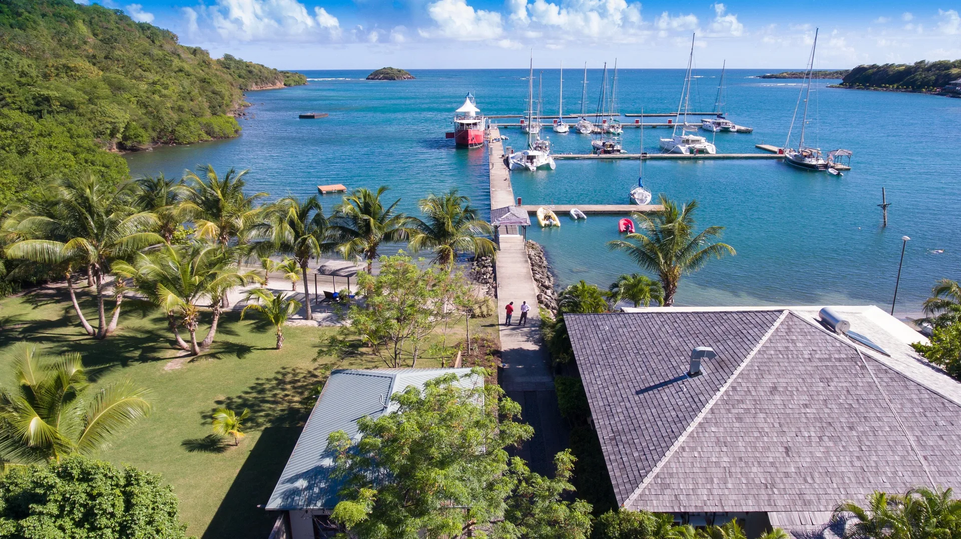 Le Phare Bleu Marina Resort Grenada waterfront resort with marina setting and cottages