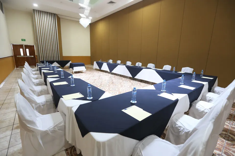 U-shaped conference table setup in a meeting room at Cozumel Hotel & Resort