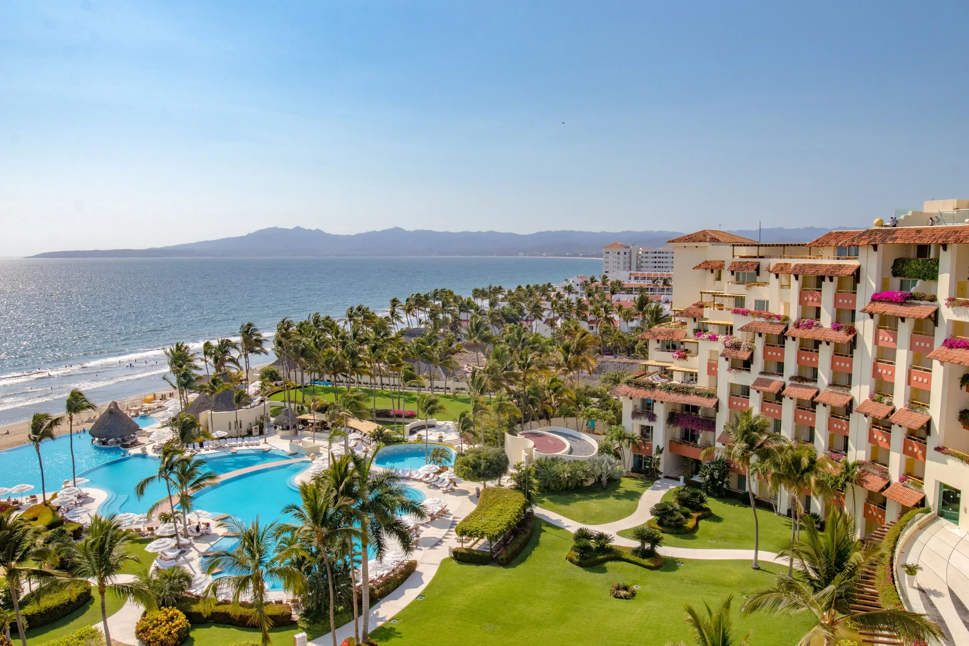 Grand Velas Riviera Nayarit luxury all-inclusive beachfront resort with expansive pools and refined suites