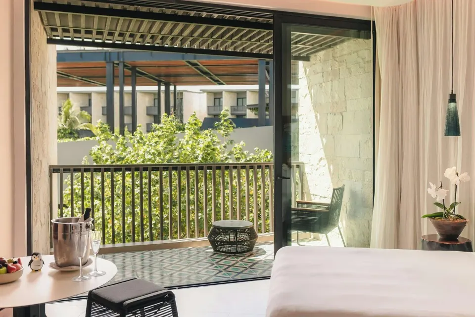 Premium Room balcony view at Devossion By Live Aqua Playa del Carmen.