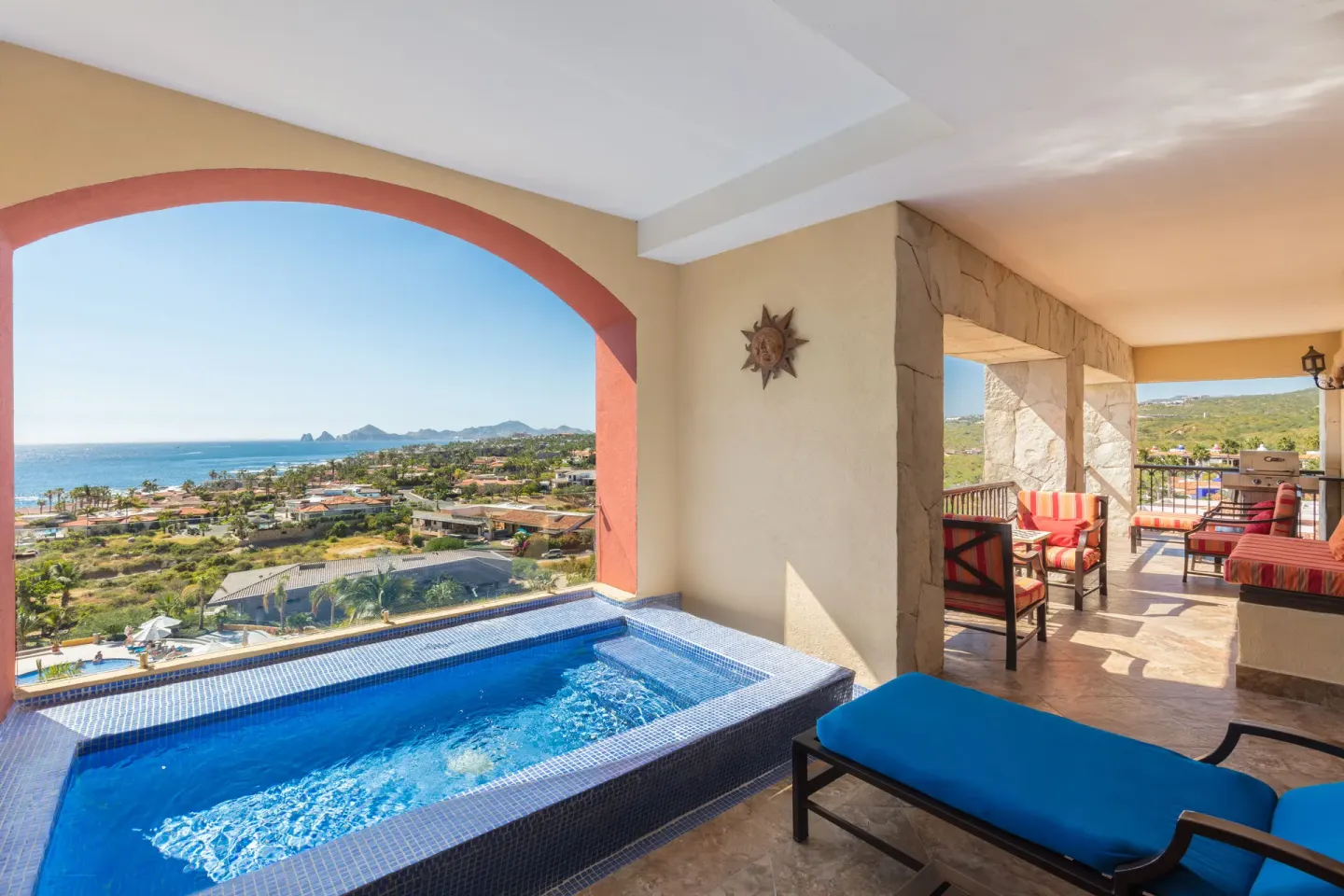 Luxury Suite private pool terrace overlooking the coast at El Encanto at Hacienda Encantada.